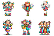 christmas fairy clip art, an Illustration by CreationArt (Thumbnail 4 of 5)