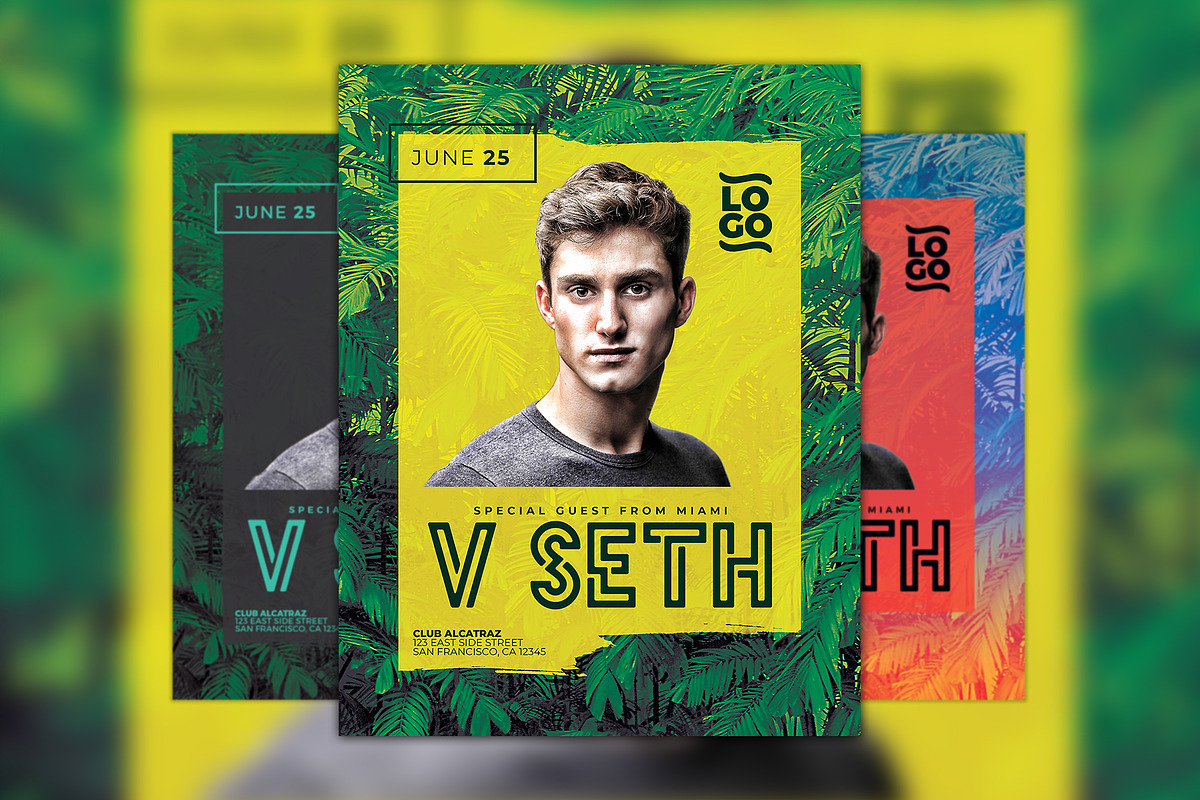 EDM DJ Poster Template, a Flyer Template by Flyermind