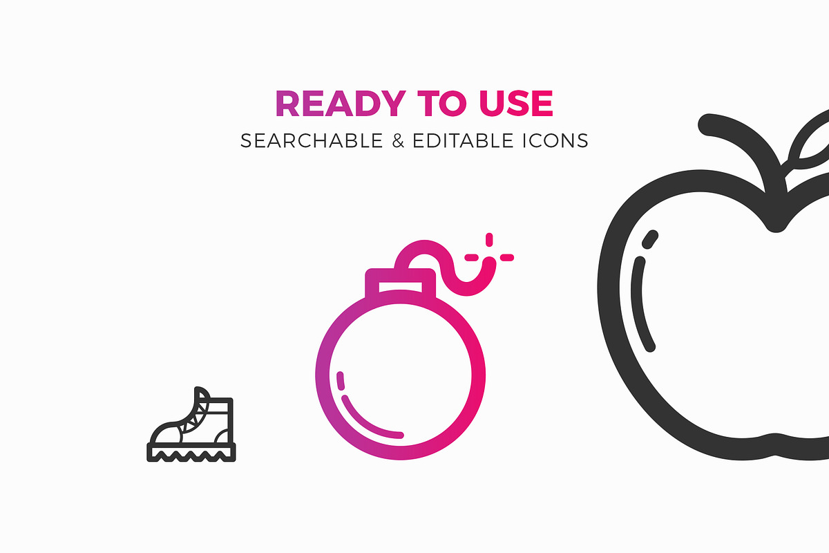 2400+ Pixel Perfect Icons, an Outline Icon by P.F. Creative Lab (Photo 5 of 6)