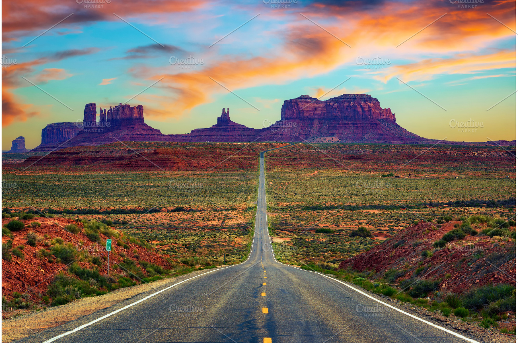 Colorful sunset over Monument Valley, a Nature Photo by Nick Fox