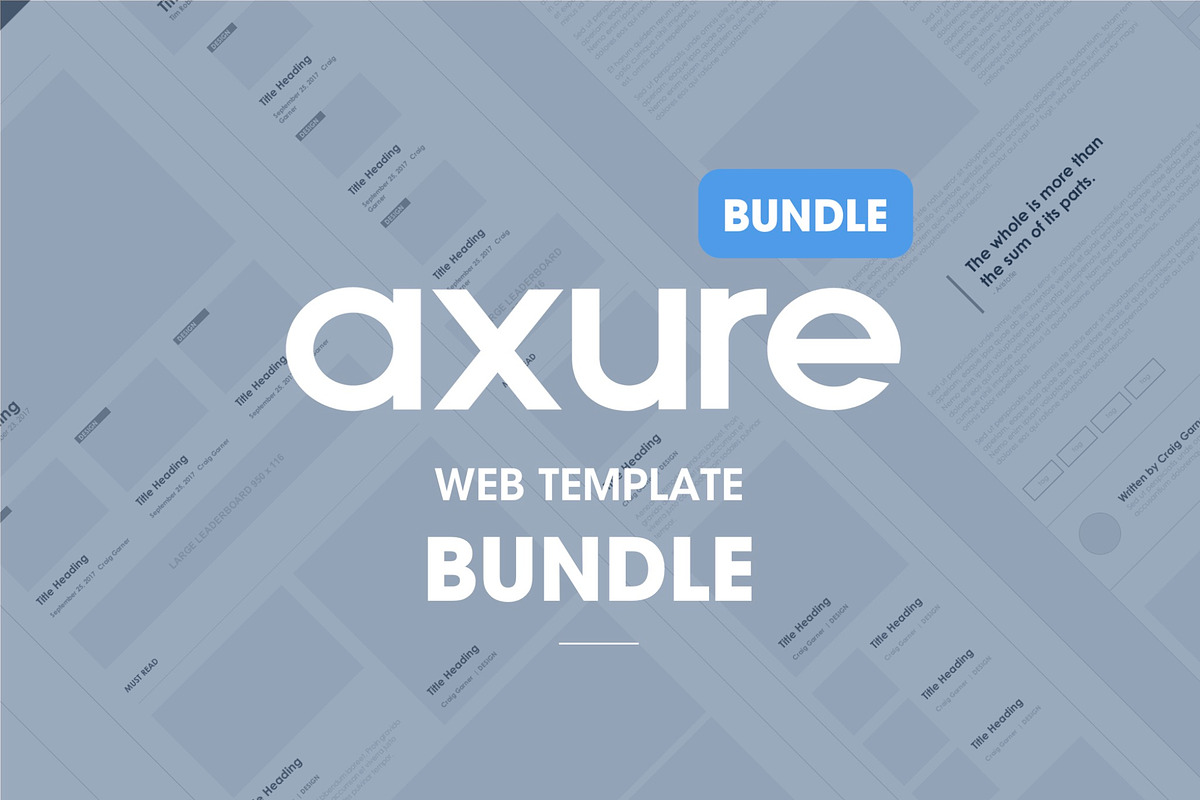 Axure Web Template Bundle, a Wireframe Template by Humble UX