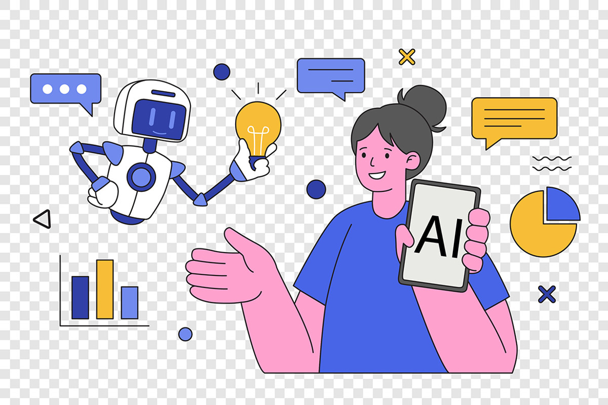 AI Assistant Helping Human, a Texture Graphic by Partikusi Design (Photo 3 of 3)
