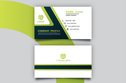 Modern green light line busines card, a Business Card Template by nicemorning