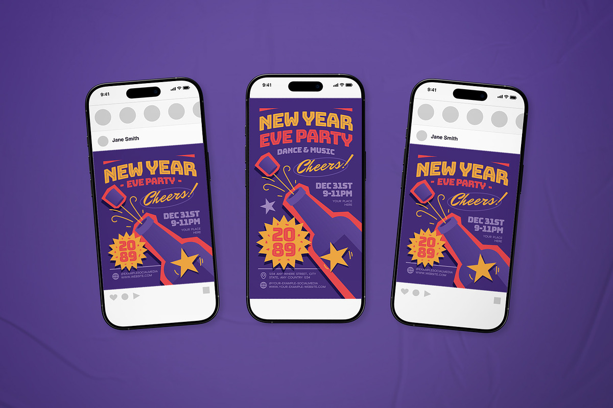 New Year Eve Party Event Flyer Set, a Flyer Template by The Good Store (Photo 2 of 2)