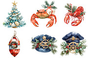 Merry Maritime Christmas Clipart, a Seasonal Illustration by CitraGraphics (Thumbnail 7 of 9)