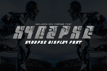 Synapse - Typeface & SVG Metal Font, a Font by saintricchi