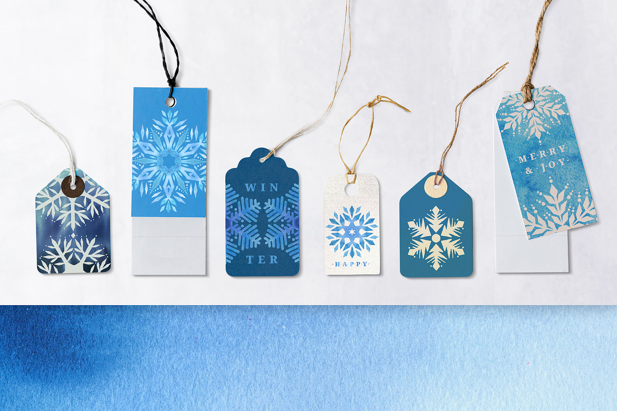 Watercolor Snowflakes, a Decorative Illustration by Lara Cold (Photo 6 of 9)