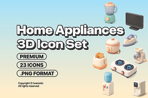 Home Appliances 3D icon pack, a Duotone Icon by Iwanistic