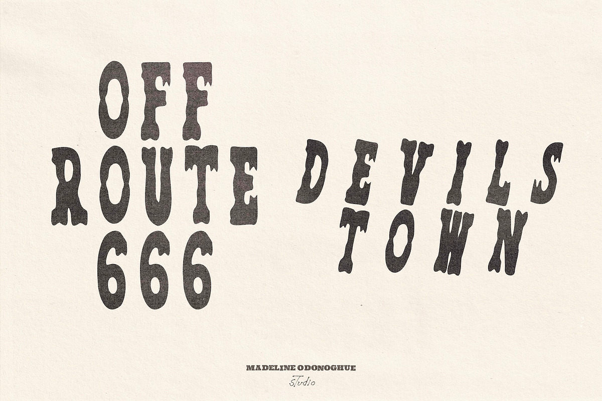 Devils Town | Vintage Horror Font, a Handwritten Font by Madeline ODonoghue Design (Photo 7 of 11)