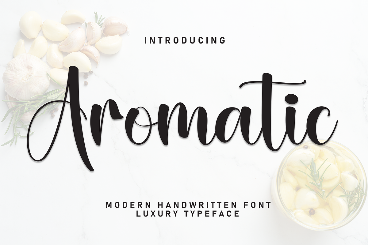 Aromatic | Script Font, a Handwritten Font by Scratchones (Photo 1 of 8)