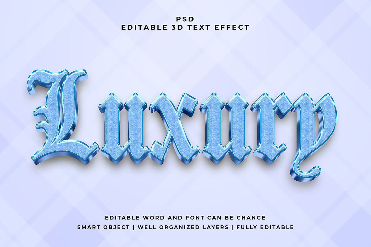Luxury 3d Editable Text Effect Style, a Layer Style Add-On by designermdnazir