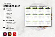 Landscape Calendar 2027 Template, a Stationery Template by MstArtwork (Thumbnail 5 of 7)