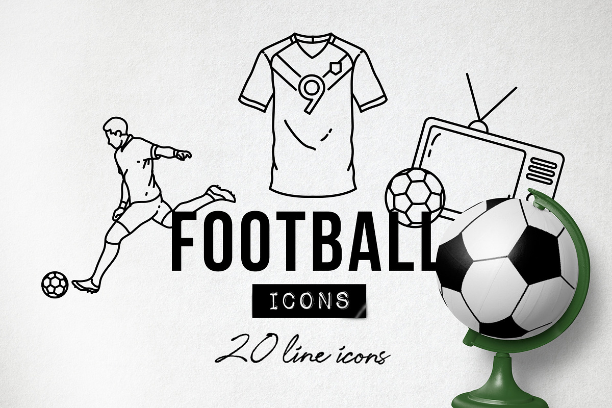 20 Football Soccer Icons World Cup, an Outline Icon by Hatch Design Workshop (Photo 8 of 8)