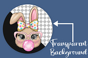 Glitter Easter Bunny Coquette PNG, an Illustration by Canvas Craft (Thumbnail 2 of 6)