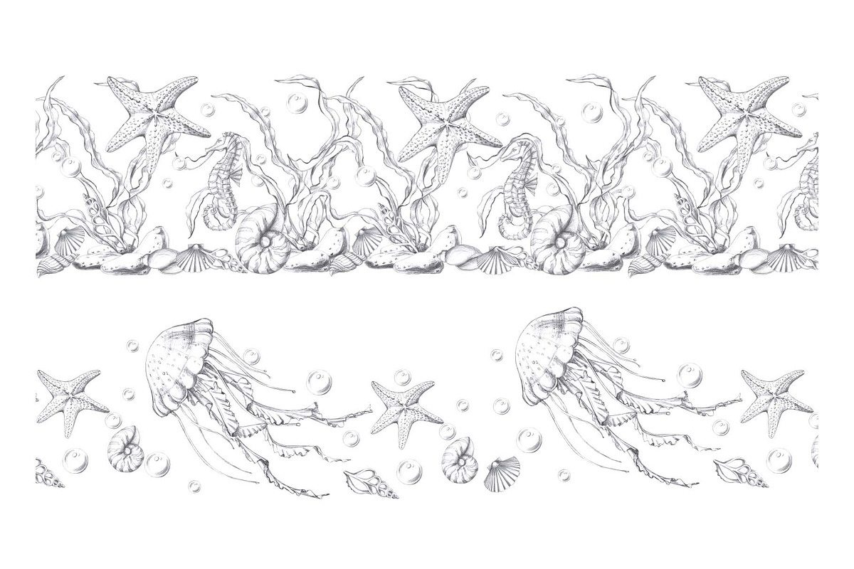 Underwater world, pencil graphics, an Animal Illustration by SvetLana (Photo 12 of 15)