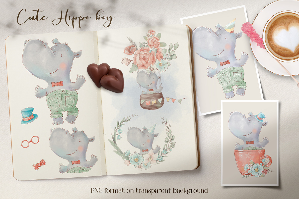 Cute Tropical animals clipart., an Animal Illustration by Yuliya Art (Photo 11 of 33)