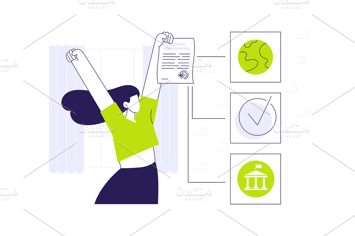 Immigration application approved, an Illustration by Visual Generation