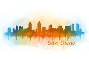 10xFiles Pack San Diego Skylines, an Illustration by HQPhoto Store (Thumbnail 2 of 6)