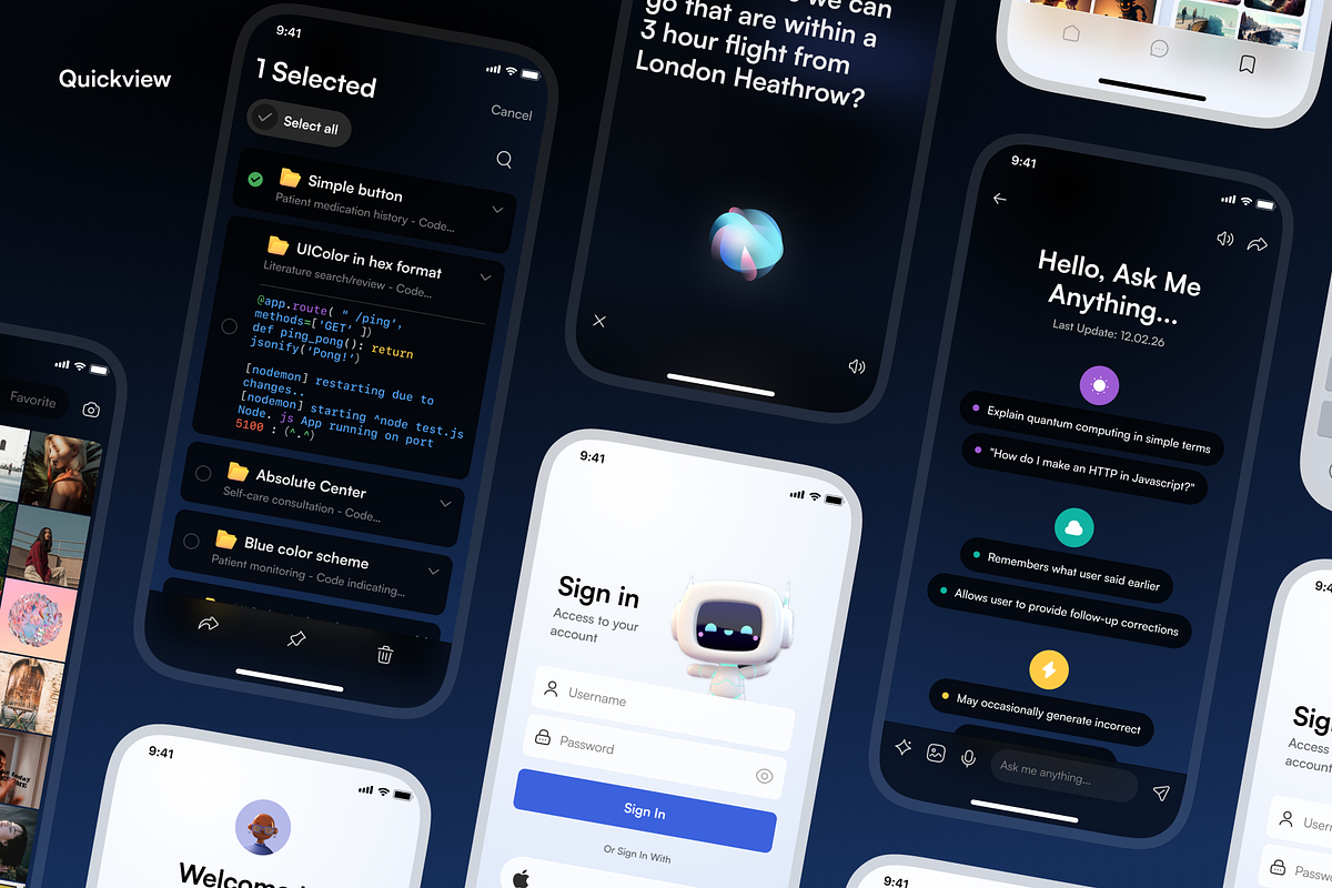 AI Chatbot UI Kit | Figma | App Design