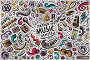 Music Cartoon Objects Set, a Decorative Illustration by BALABOLKA (Thumbnail 1 of 3)