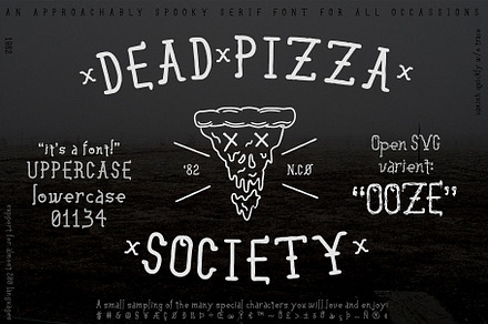 Dead Pizza Society, a Font by Ben Lew Illustration