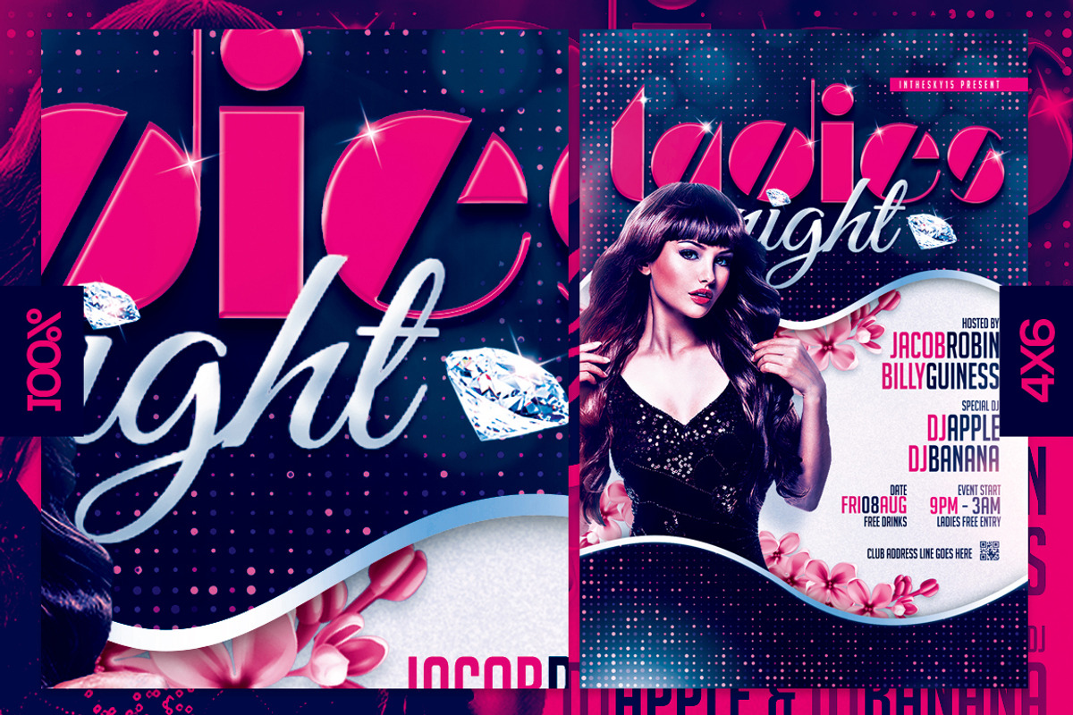 Ladies Night Flyer Template, a Flyer Template by InTheSky15 (Photo 2 of 3)