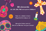 Day Of The Dead Festival Element Set, a Seasonal Illustration by Invisual Studio (Thumbnail 10 of 10)