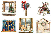 Christmas Home Clipart Bundle, an Illustration by Daily.Designs (Thumbnail 5 of 5)