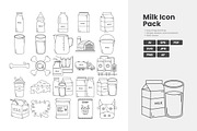 Milk Icon Pack, an Outline Icon by erifqizeicon (Thumbnail 1 of 3)