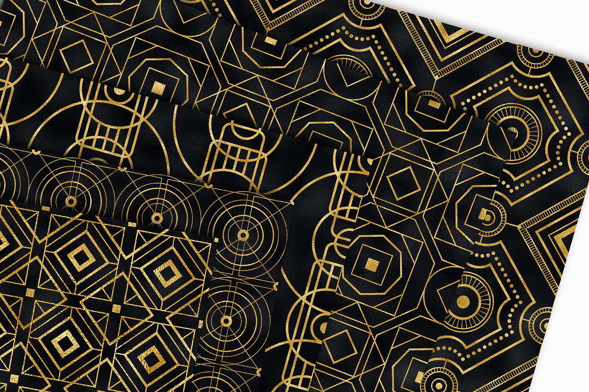 20 Art Deco Seamless Vector Patterns, a Pattern Graphic by CatJello Graphics (Photo 10 of 23)