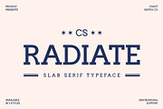 CS Radiate – Slab Serif Font, a Serif Font by Craft Supply Co. (Thumbnail 1 of 8)
