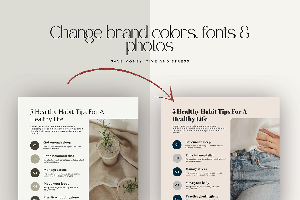Canva Health Social Media Ellen, a Social Media Template by Lovely Confetti (Photo 3 of 9)