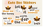 Bee Stickers, Cute Stickers, a Graphic by craftNugraha (Thumbnail 1 of 2)