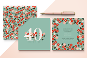 Sakai Floral Party Invitation, a Card Template by Werlang Paper (Thumbnail 2 of 2)