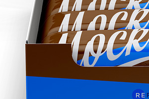 Bars Box Of 10x40g Front View Mockup