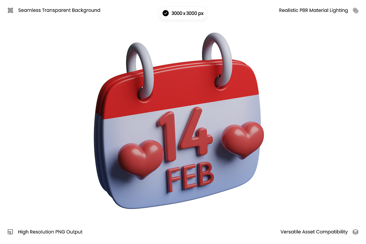 Desktop Calendar with Metal Rings 3D, an Object 3D Model by Wencory (Photo 2 of 3)