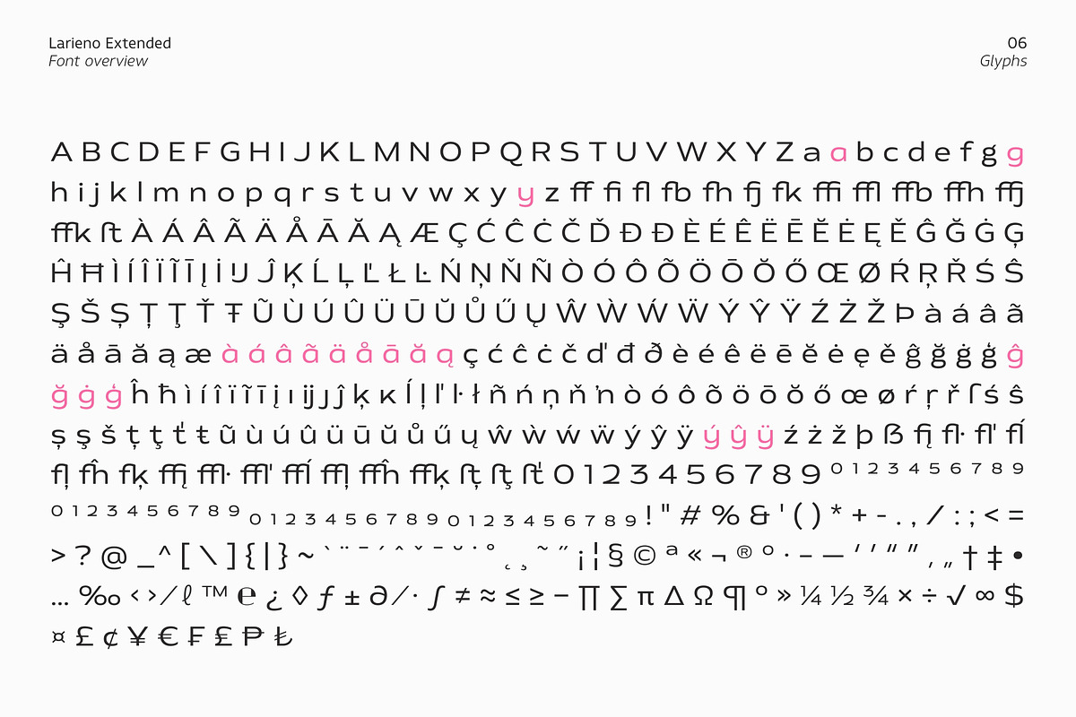 Larieno Extended, a Sans Serif Font by Zafara Studios (Photo 6 of 12)