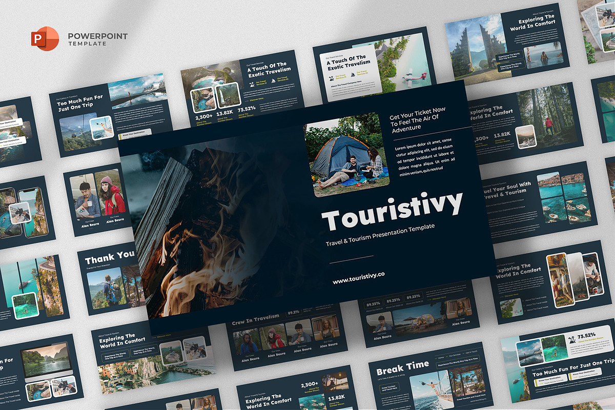 Travel & Tourism Powerpoint Template, a Presentation Template by fluffstudio (Photo 1 of 4)