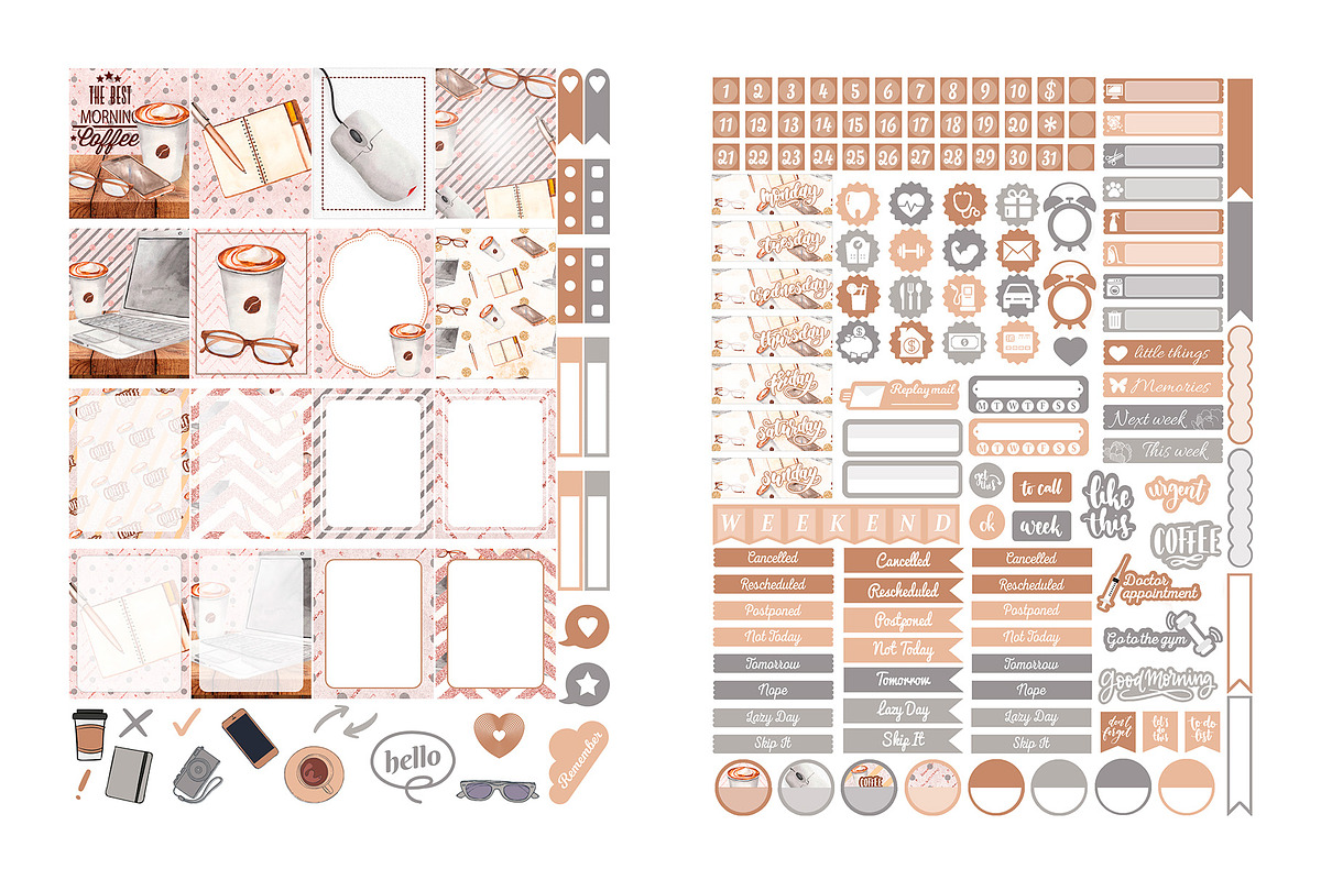 Tech-themed Planner Stickers, a Design Template by DigitalDesignAI (Photo 4 of 13)