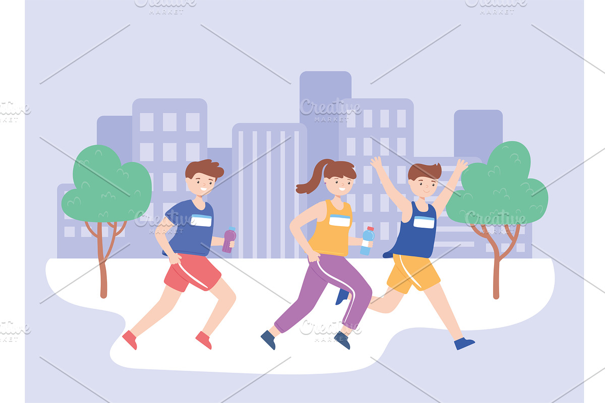 boys and girl dressed in sportswear, a Person Illustration by studiogstock