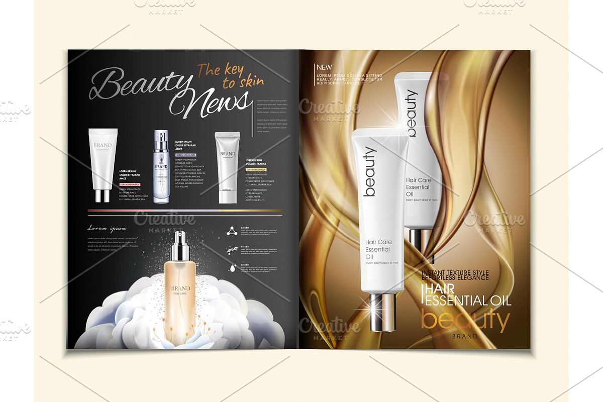 Cosmetic magazine ads, a Magazine Template by TotallypicRF