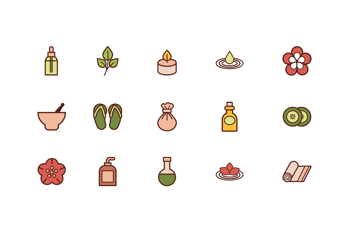 Spa Wellness illustrations Set, an Object Illustration by studiogstock (Photo 2 of 4)