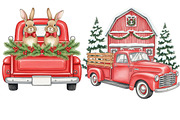 Vintage Christmas Rub On Clipart, an Illustration by DreamArtGraphic (Thumbnail 5 of 5)