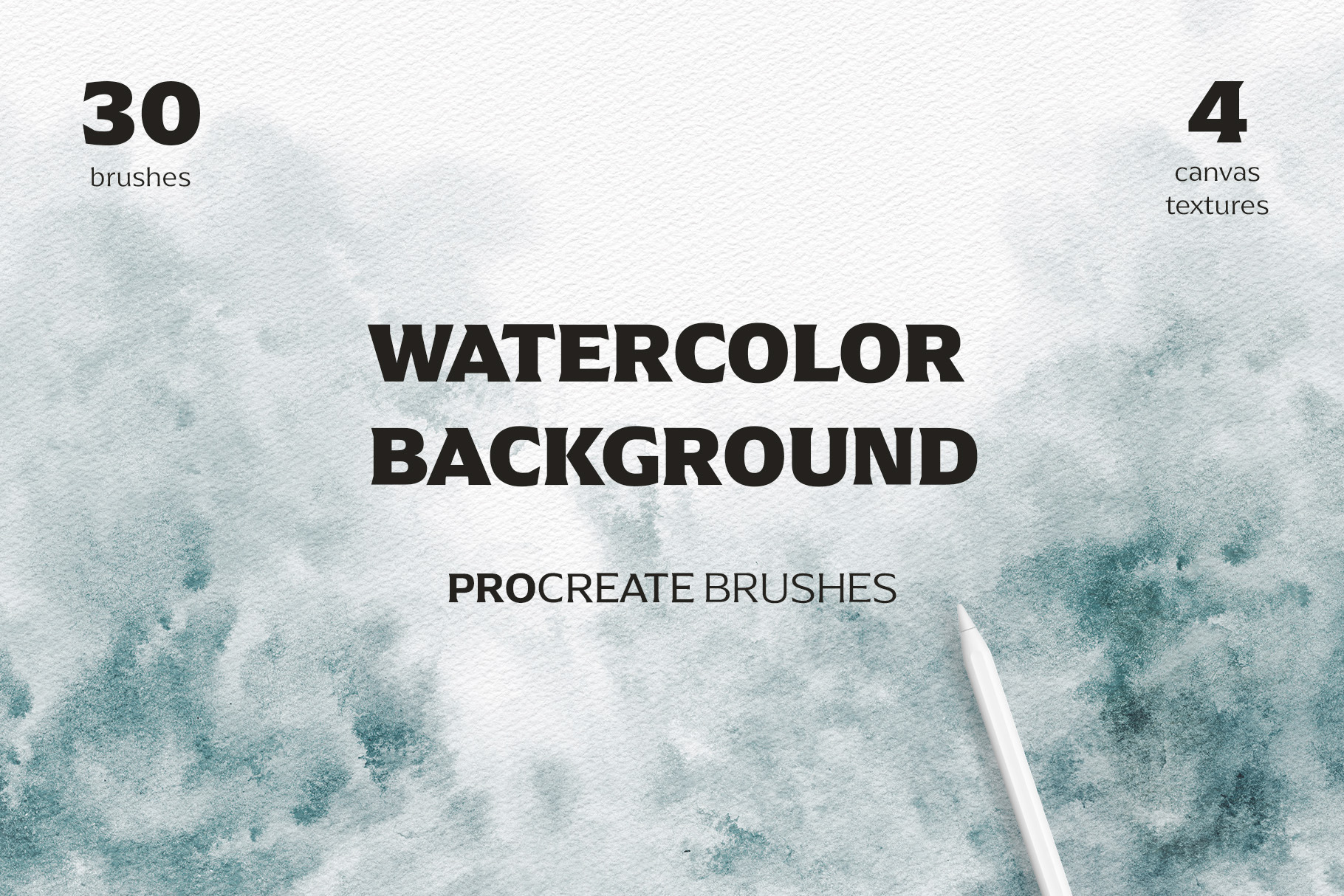 Procreate Watercolor Brushes for BG, a Brush Add-On by Jenteva Art