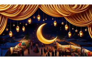 Ramadan Night Market Scene, a Nature Photo by piter.goskov
