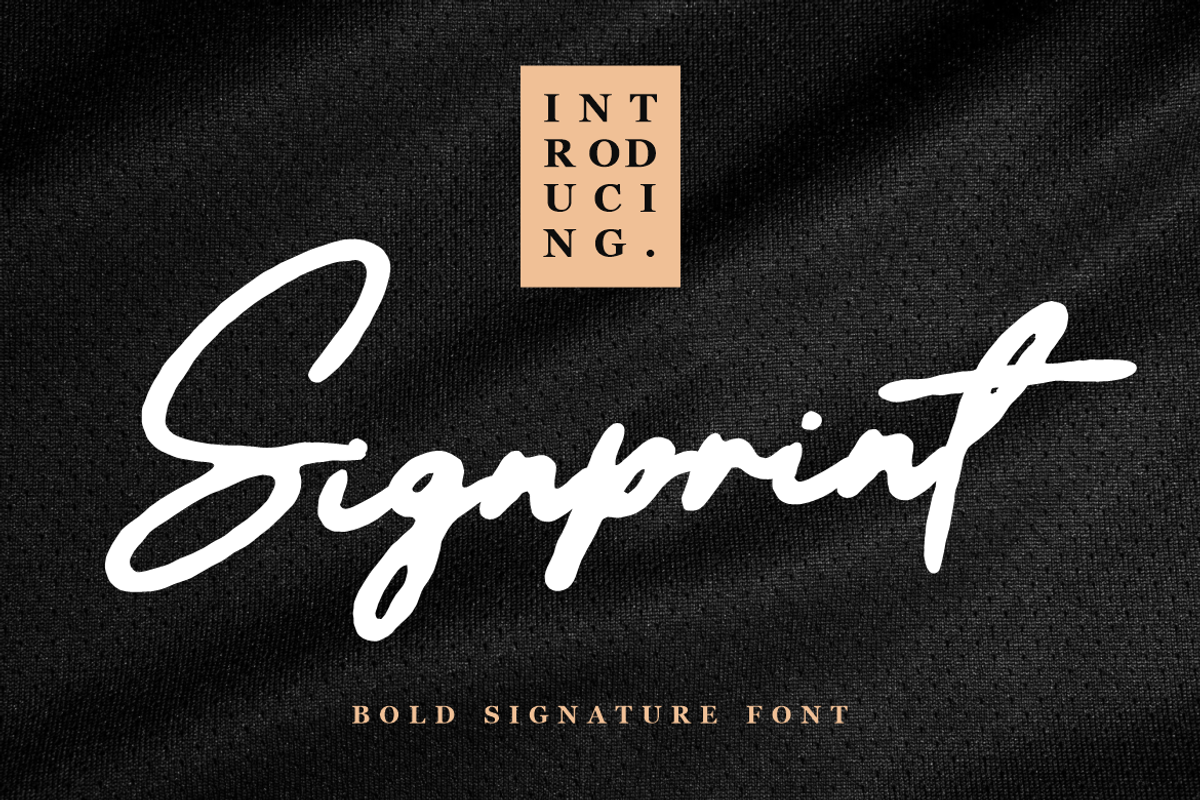 Signprint Bold Handlettering Font, a Handwritten Font by PutraCetol Studio (Photo 1 of 5)