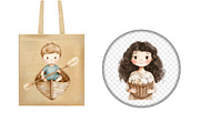 Boho Beach Clipart Coastal Kids, an Illustration by Design Market (Thumbnail 4 of 4)