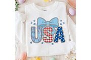 Coquette Patriotic USA PNG, 4th of, an Illustration by Designking (Thumbnail 3 of 4)