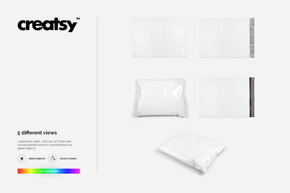 Mailing Bag Mockup Set, a Packaging Mockup by creatsy4 (Photo 8 of 9)