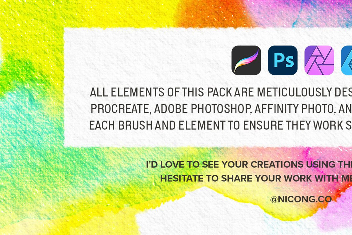 Watercolor Lettering Brush Toolbox, a Brush Add-On by Nico-Ng (Photo 14 of 16)
